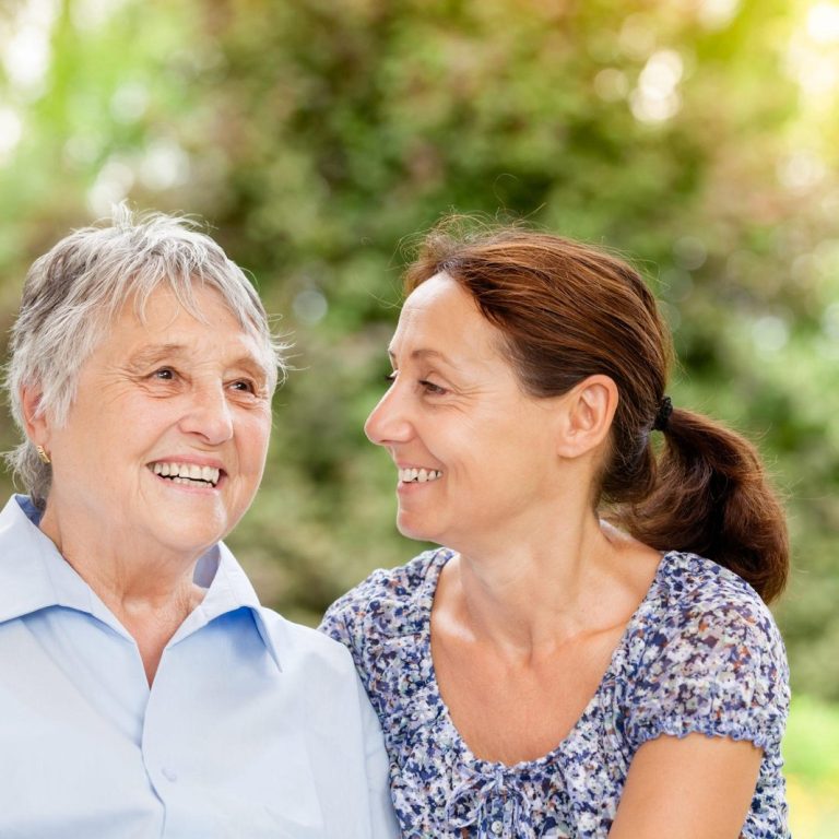 Senior woman and caregiver